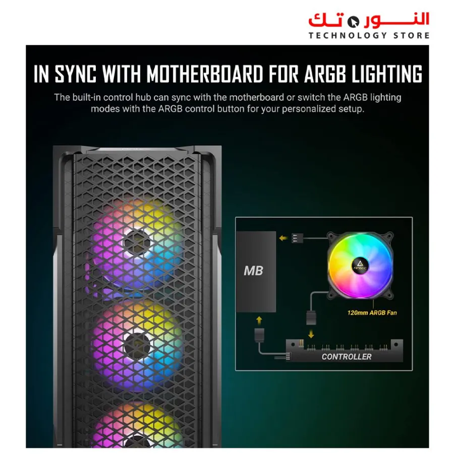 ANTEC AX90 Mid-Tower ATX Gaming Case High-Airflow Mesh Front Panel 4 x 120mm ARGB