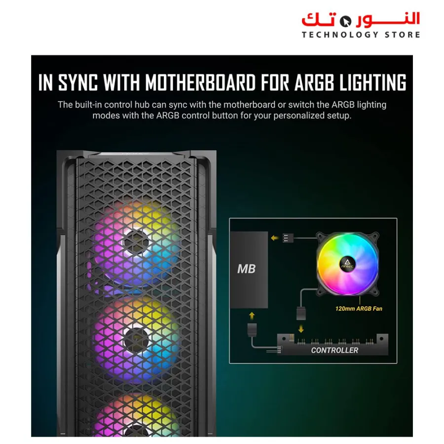 ANTEC AX90 4FAN ARGB + PSU ANTEC ATOM G750 80+ GOLD Semi Modular