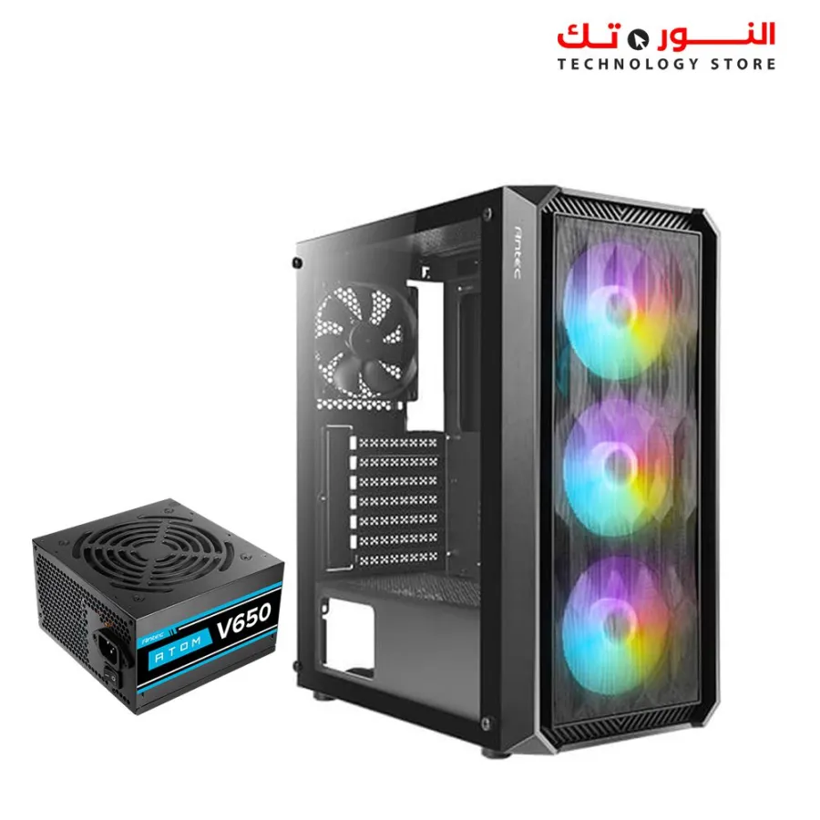 ANTEC NX292 Mid-Tower 4Fan (3x120M ARGB + 1x120M) + PSU Antec Atom V650