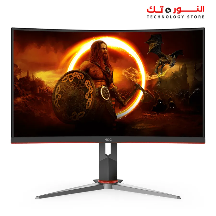 AOC C27G2Z 27" Curved Frameless Ultra-Fast Gaming Monitor, FHD 1080p, 0.5ms, VA, 240Hz, FreeSync, HDMI/DP/VGA, Height Adjustable