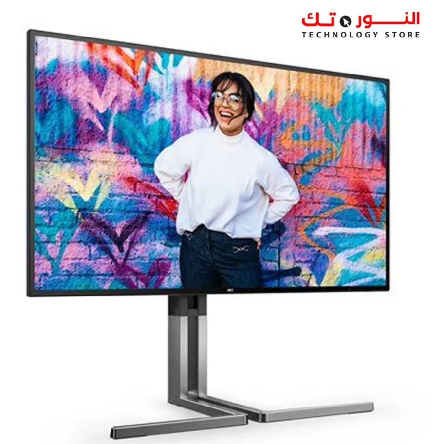 AOC U27U3CV - 27 Inch UHD 4K Nano IPS Monitor Height-Adjustable Speaker - HDR 400 - 3840 x 2160 - 60 Hz - 2X HDMI DisplayPort USB-C