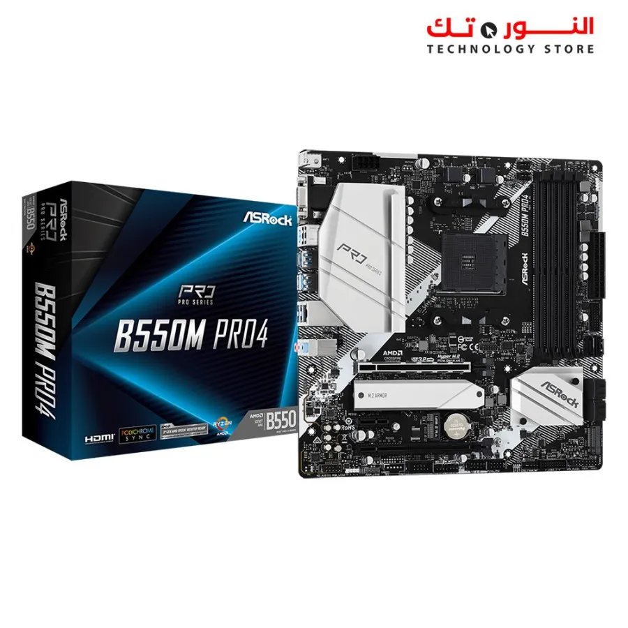ASRock B550M PRO4 Supports 3rd Gen AMD AM4 Ryzen™ / Future AMD Ryzen™ Processors Motherboard