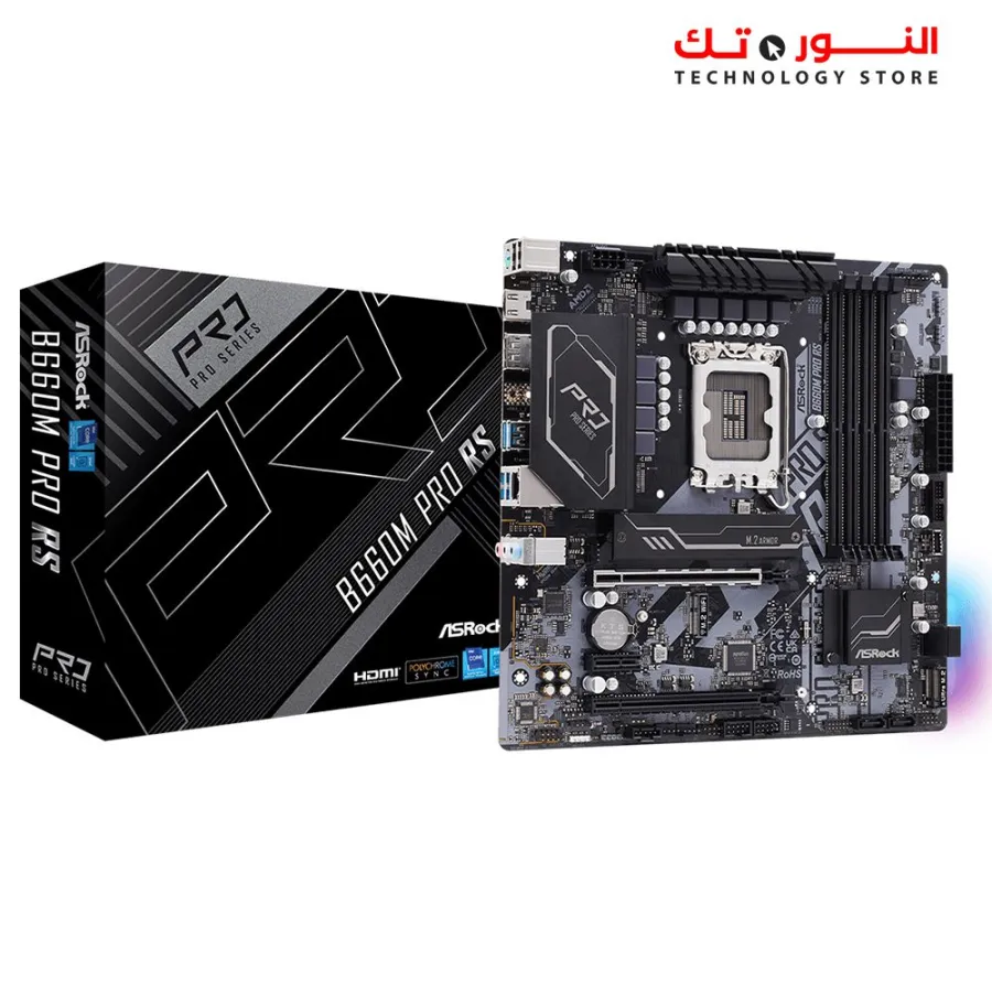 ASRock B660M Pro RS MicroATX Motherboard, Intel Socket 1700