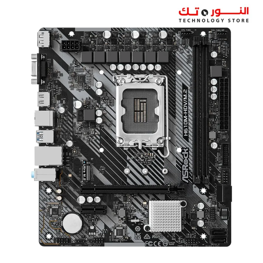 AsRock H610M-HDV/M.2 R2.0 Motherboard, Intel Socket 1700