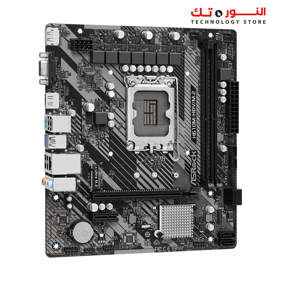AsRock H610M-HDV/M.2 R2.0 Motherboard, Intel Socket 1700
