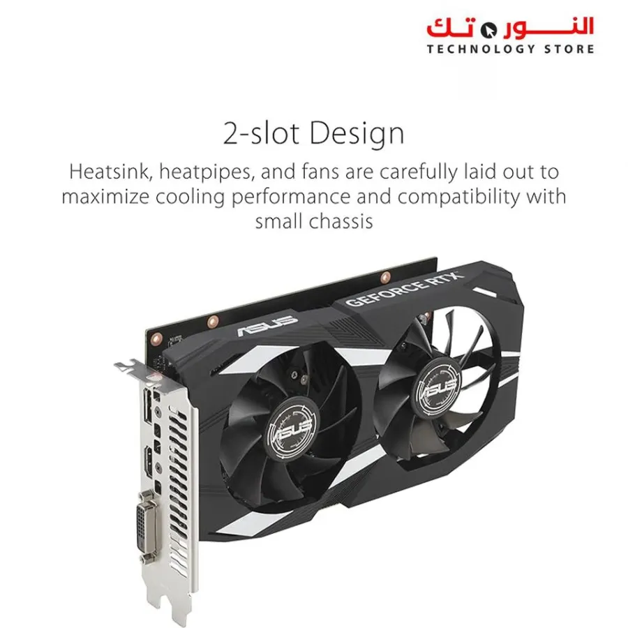 ASUS Dual NVIDIA GeForce RTX 3050 6GB OC Edition Gaming Graphics Card