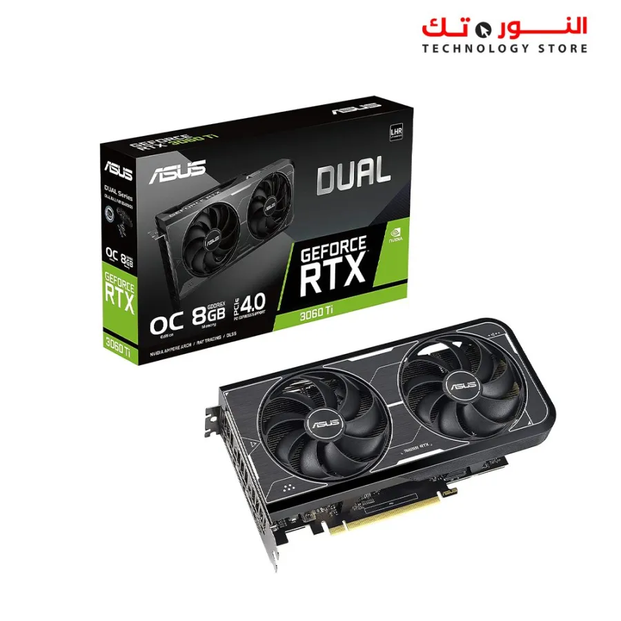 ASUS DUAL NVIDIA RTX 3060TI OC Edition Graphics Card - Pcie 4.0 - 8GB GDDR6X