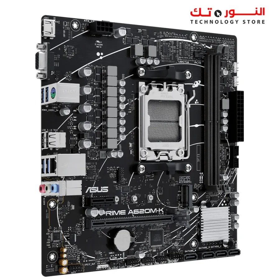 ASUS PRIME A620M-K  AMD A620  DDR5 - PCIe 4.0 - Graphics card and PCIe 4.0 M.2 support