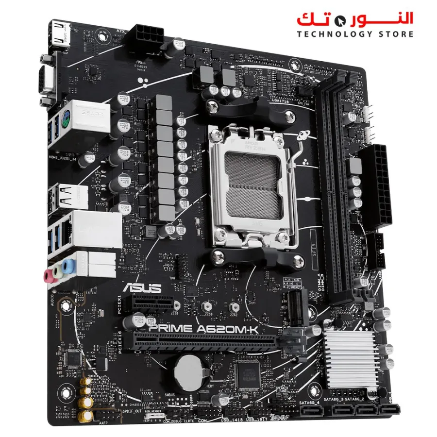 ASUS PRIME A620M-K  AMD A620  DDR5 - PCIe 4.0 - Graphics card and PCIe 4.0 M.2 support