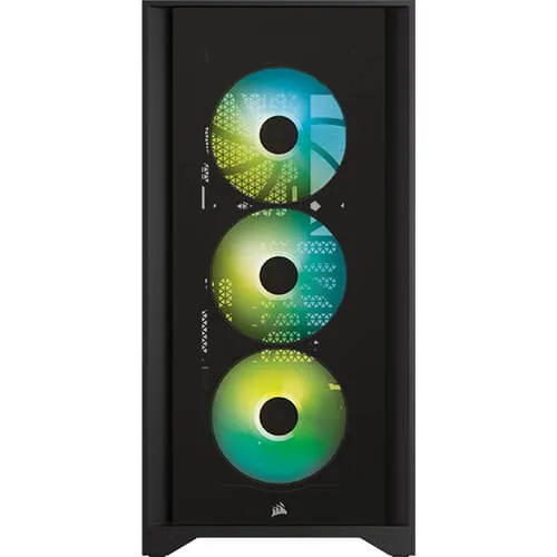 CORSAIR iCUE 4000X RGB Tempered Glass Mid-Tower ATX Case — Black