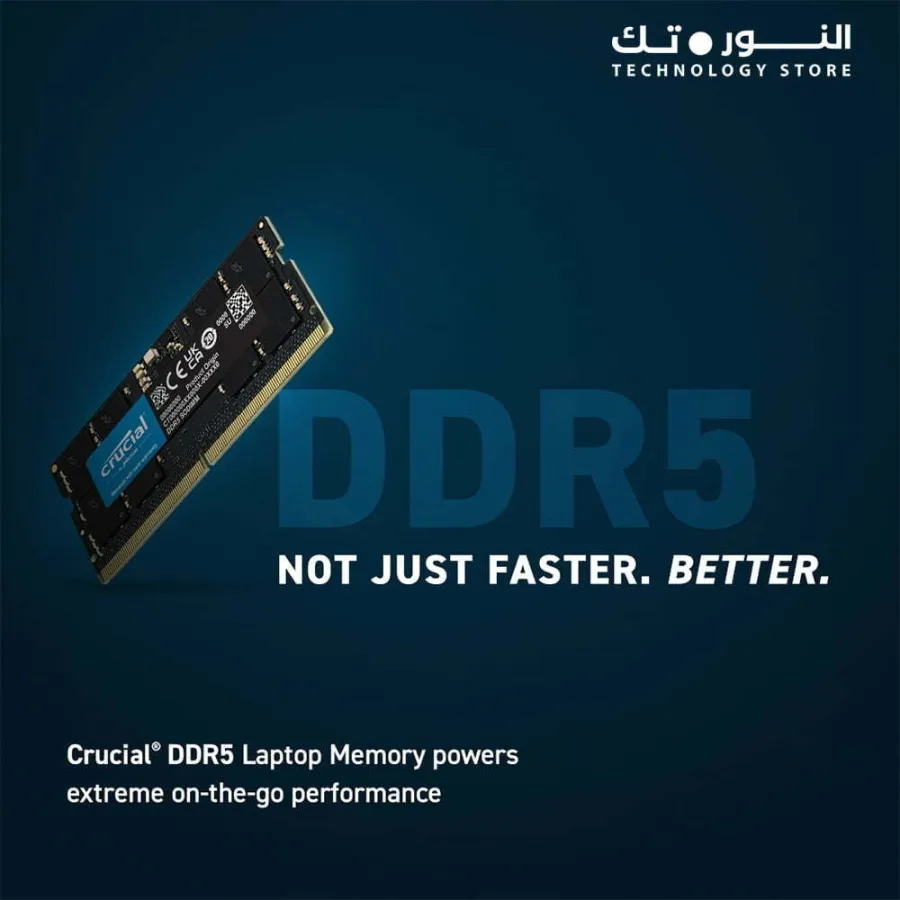 Crucial 16GB DDR5 4800MHZ SODIMM FOR LAPTOP