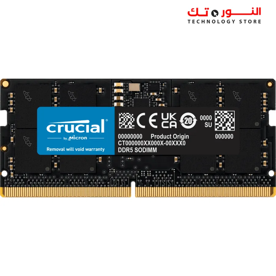 Crucial 16GB DDR5 4800MHZ SODIMM FOR LAPTOP
