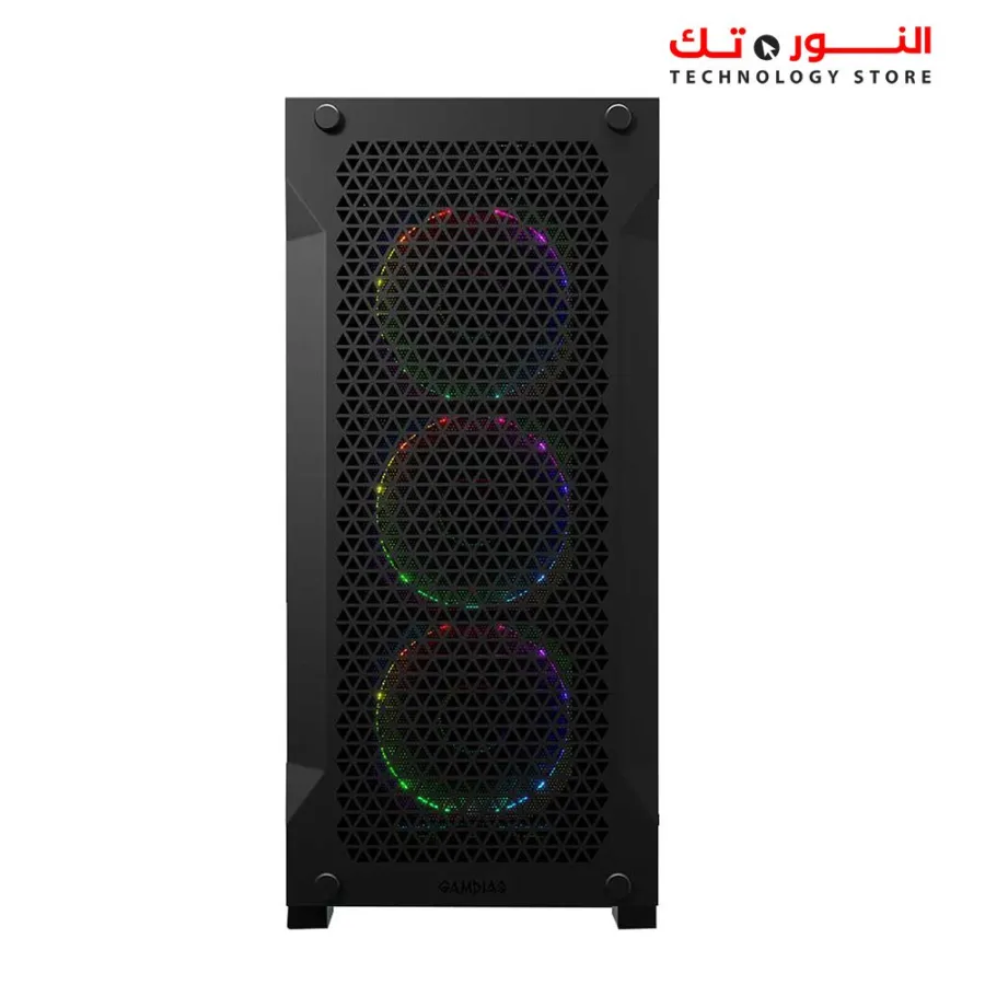 GAMDIAS ATHENA P1 Black 4F-RGB Mid-Tower Gaming Case