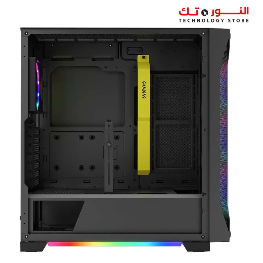 GAMDIAS ATHENA P1 Black 4F-RGB Mid-Tower Gaming Case
