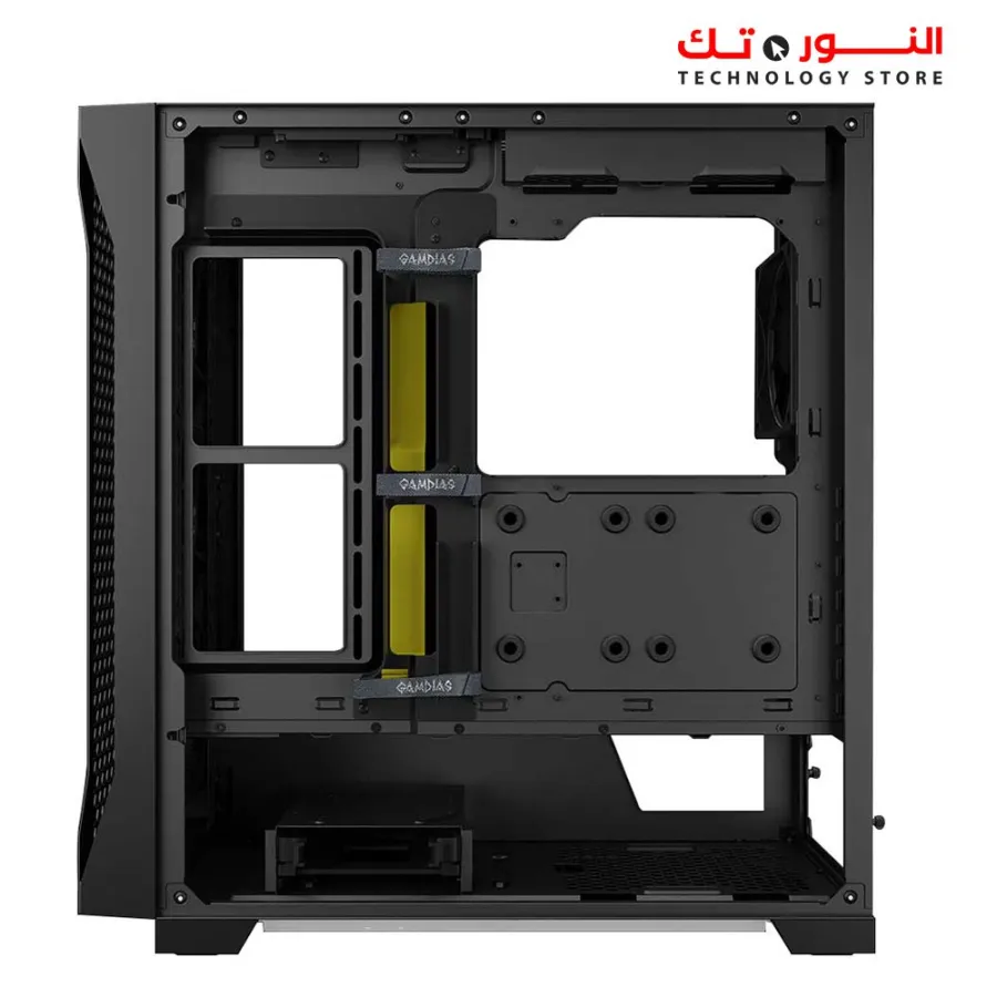 GAMDIAS ATHENA P1 Black 4F-RGB Mid-Tower Gaming Case