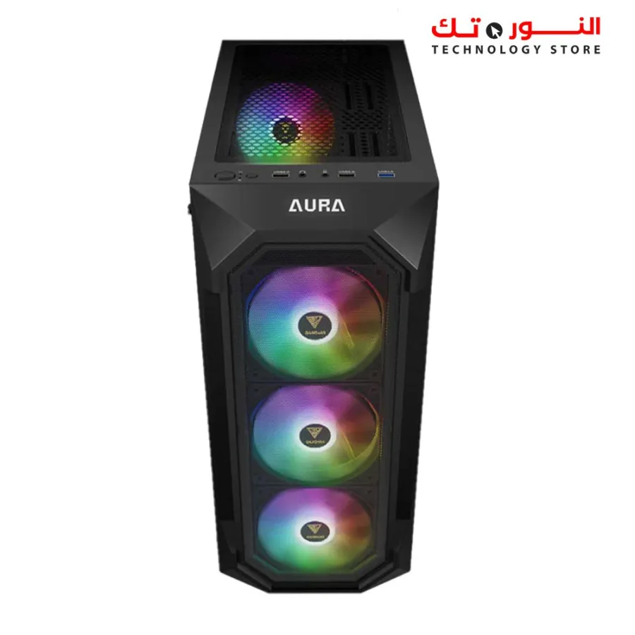 GAMDIAS AURA GC1 ELITE Mesh ARGB Mid-Tower ATX Case + HELIOS E1-600W