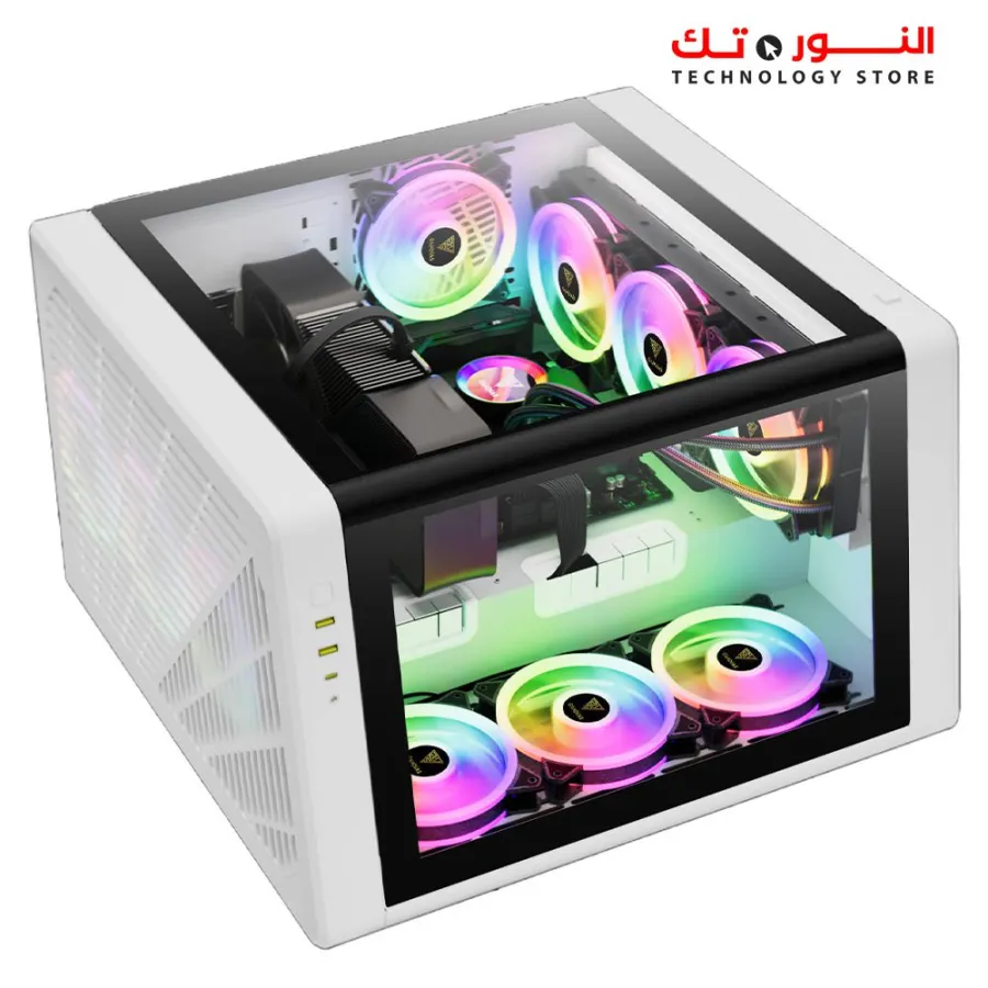GAMDIAS NESO P1 WHITE Dual-Chamber Gaming Case Without FANS
