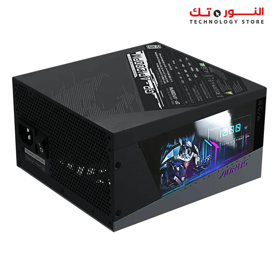 GIGABYTE AORUS P1200W 1200W 80 Plus Platinum Certified Fully Modular Power Supply With DIGITAL LCD MONITOR