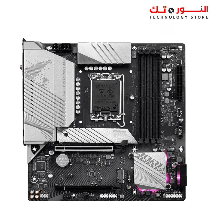 GIGABYTE B760M AORUS Elite AX (LGA 1700/ Intel/ B760/ M-ATX/ DDR5/ Dual M.2/ PCIe 4.0/ USB 3.2 Gen2X2 Type-C/Intel Wi-Fi 6E/ 2.5GbE LAN/Q-Flash Plus/PCIe EZ-Latch/Gaming Motherboard)