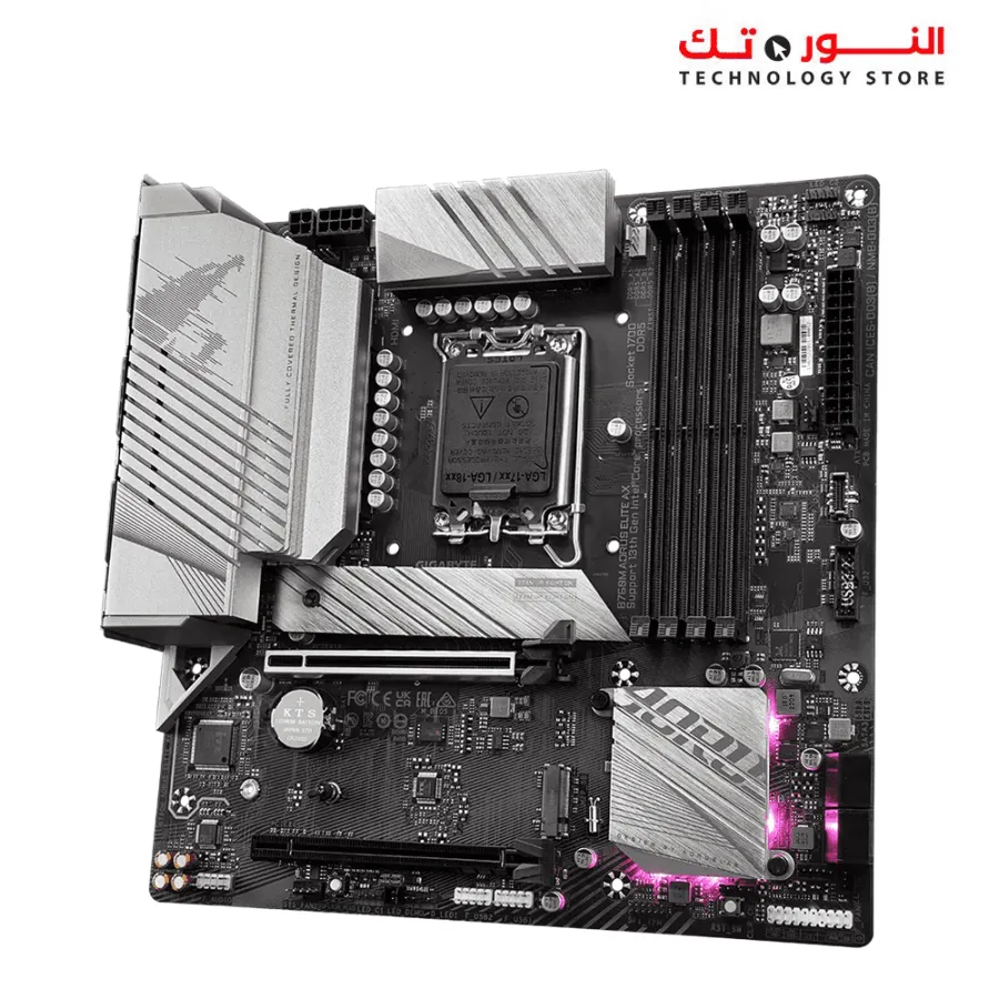 GIGABYTE B760M AORUS Elite AX (LGA 1700/ Intel/ B760/ M-ATX/ DDR5/ Dual M.2/ PCIe 4.0/ USB 3.2 Gen2X2 Type-C/Intel Wi-Fi 6E/ 2.5GbE LAN/Q-Flash Plus/PCIe EZ-Latch/Gaming Motherboard)