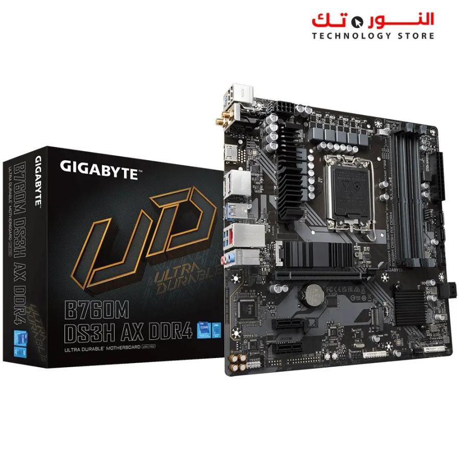 GIGABYTE B760M DS3H AX DDR4 Supports Intel® Core™ 14th/ 13th /12th processors - Wi-Fi 6E