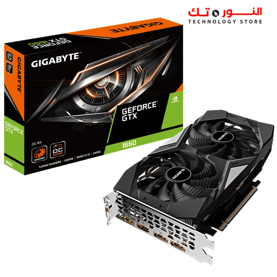 Gigabyte GeForce GTX 1660 OC 6G Graphics Card, 2X Windforce Fans