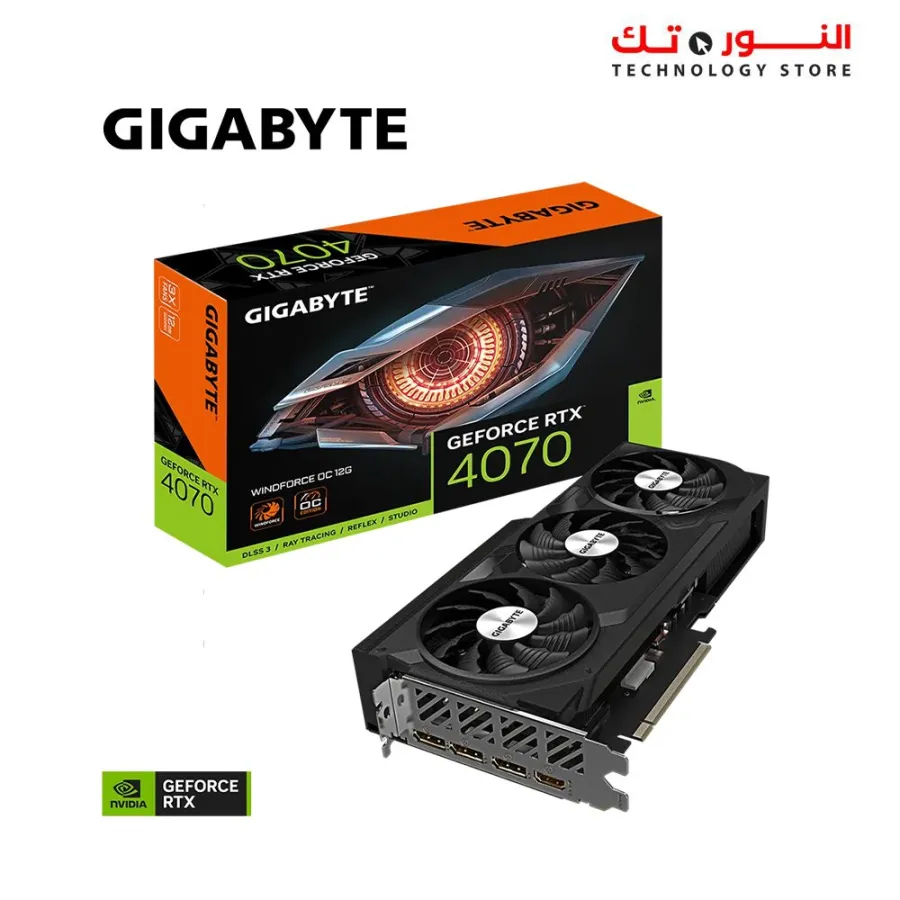 GIGABYTE GeForce RTX 4070 WINDFORCE OC 12G Graphics Card, 3X WINDFORCE Fans, 12GB  GDDR6X