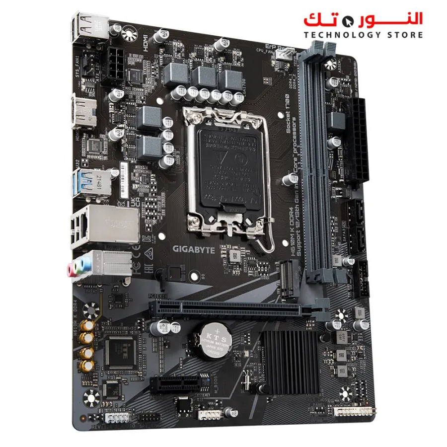 Gigabyte H610M K DDR4 PCIe 4.0 - Design - Gen3 x4 M.2 - GbE LAN - Anti-Sulfur Resistor - Smart Fan 6
