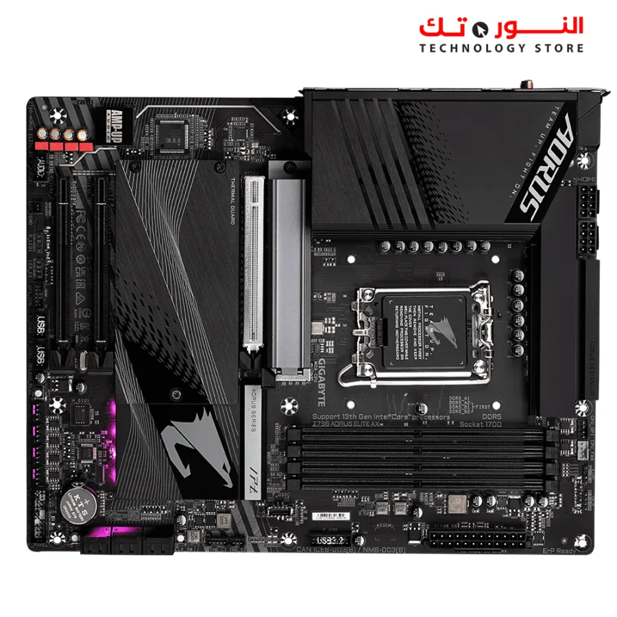 GIGABYTE Z790 AORUS ELITE AX ICE DDR5 LGA 1700 Intel Z790 X ATX Motherboard with DDR5, 4* M.2, PCIe 5.0, USB 3.2 Type-C, Wi-Fi 6E, 2.5GbE LAN, Q-Flash Plus, EZ-Latch Plus