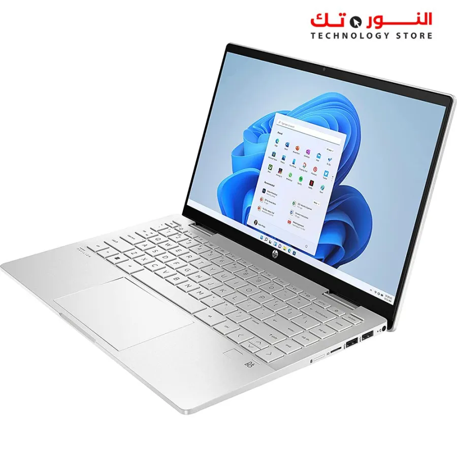 HP Pavilion 14-ek0033dx x360 Convertible 2n1 - intel Core i5-1235U, 8G RAM, 512GB SSD, Intel Iris Xe Graphics, 14" FHD Multi-Touch IPS 250 nits, Win11 - Natural Silver
