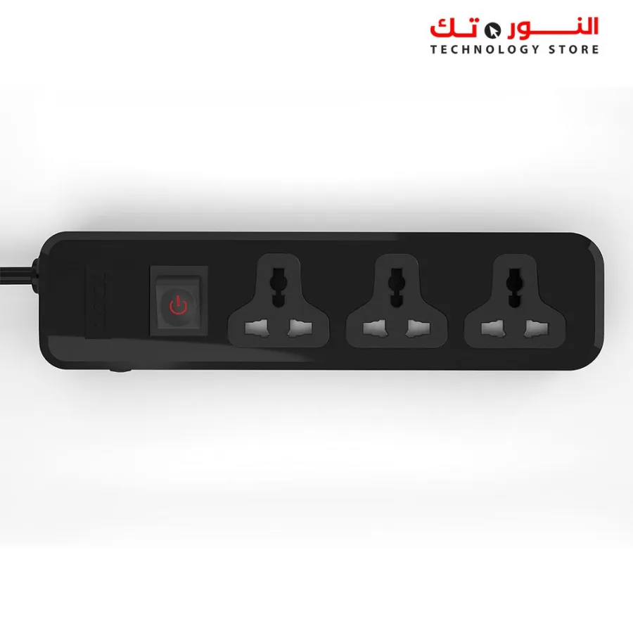 iLOCK power strip 3 universal outlets without earthing - (Basic) (black)