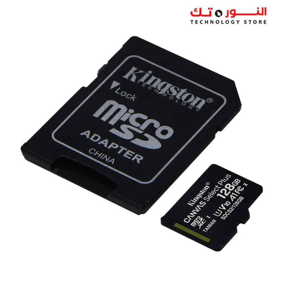 kingston 128GB micSDXC Canvas Select Plus 100R A1 C10 Card + ADP, SDCS2/128GB, black