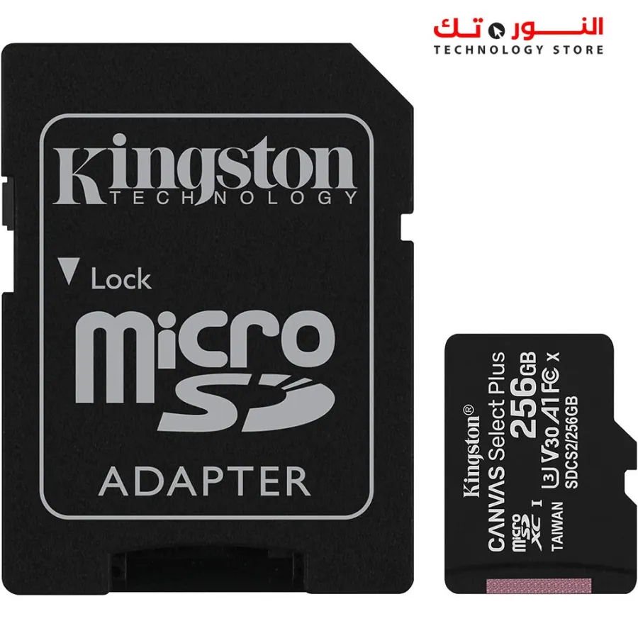 Kingston 256GB Class10 Canvas Select Plus MicroSD Card With SD Adapte