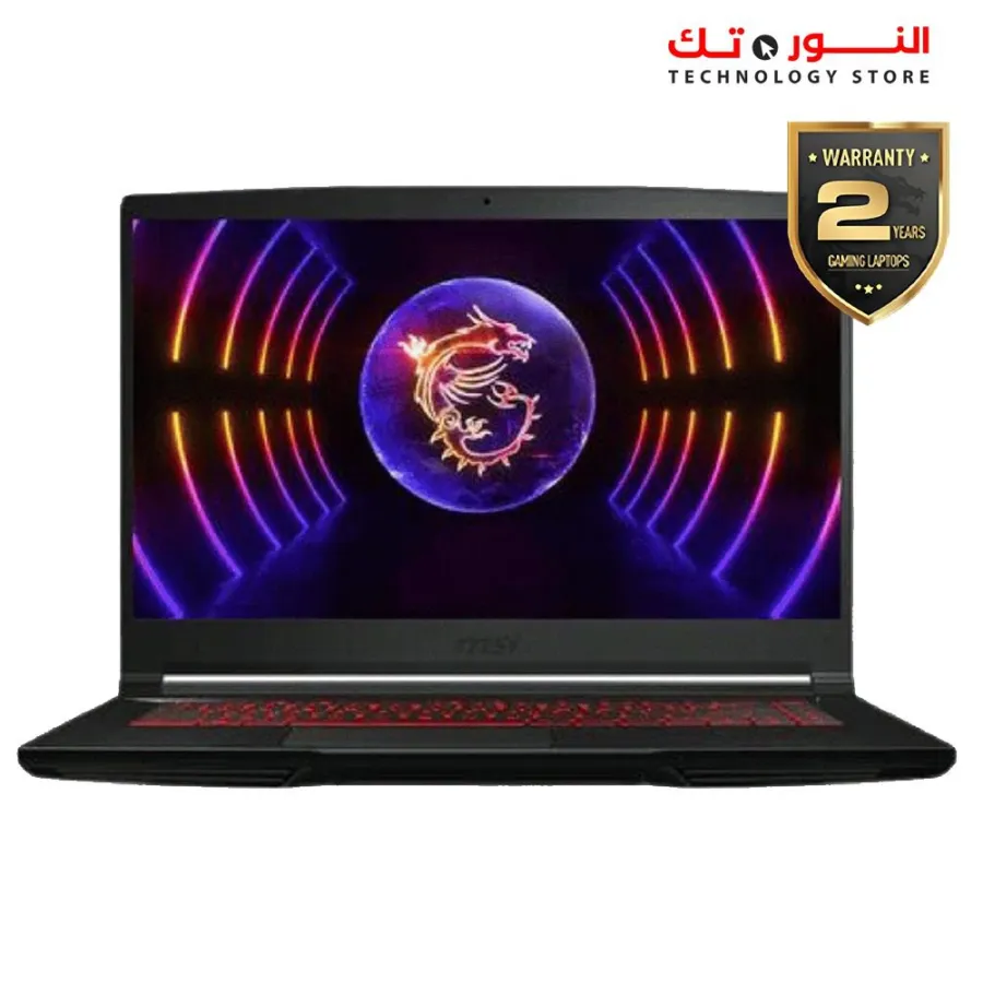 MSI THIN GF63 12UCX GAMING LAPTOP - INTEL CORE I5-12450H RAM 8GB DDR4 SSD 512GB NVIDIA RTX 2050 4GB 144HZ