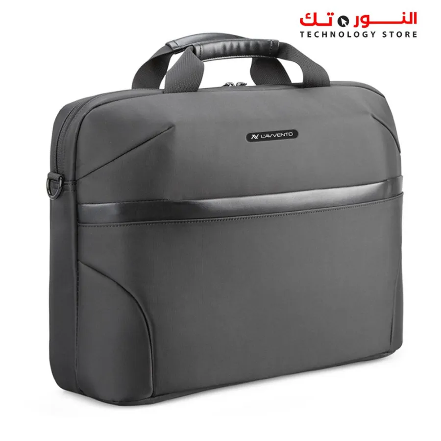 L'AVVENTO (BG704) Laptop Shoulder Bag fits up to 15.6" - Black