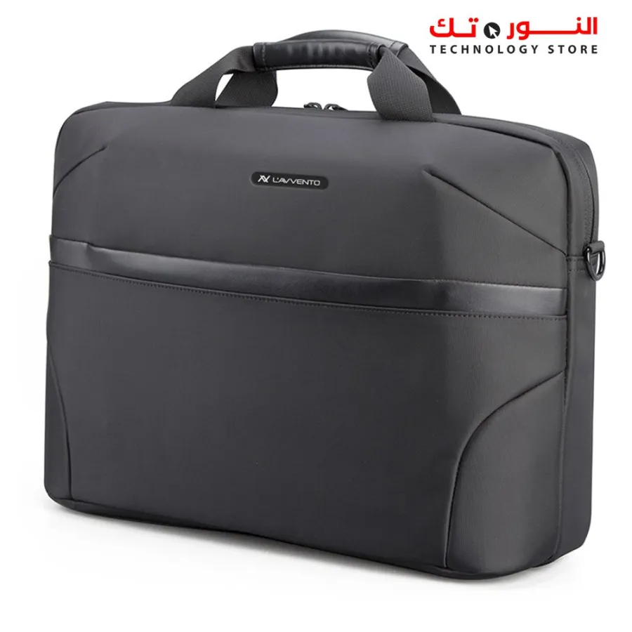 L'AVVENTO (BG704) Laptop Shoulder Bag fits up to 15.6" - Black