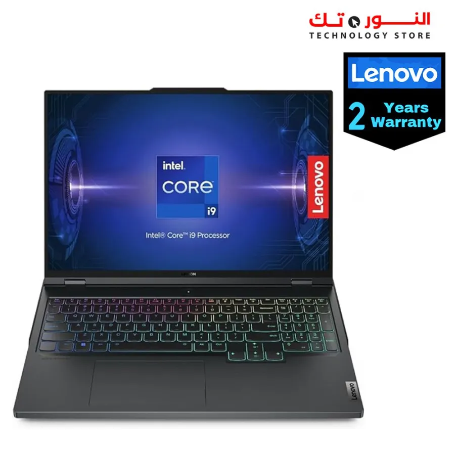 LENOVO Legion Pro 7 16IRX8H GAMING LAPTOP INTEL Core i9-13900HX 24 Cores - NVIDIA RTX 4090 16GB - 32GB DDR5 5600 MHZ - 1TB SSD - 16 WQXGA IPS 500nits 100% sRGB 240Hz DisplayHDR™ 400 G-SYNC - WIN 11 Home - RGB KEYBOARD Arabic - 2Y Warranty
