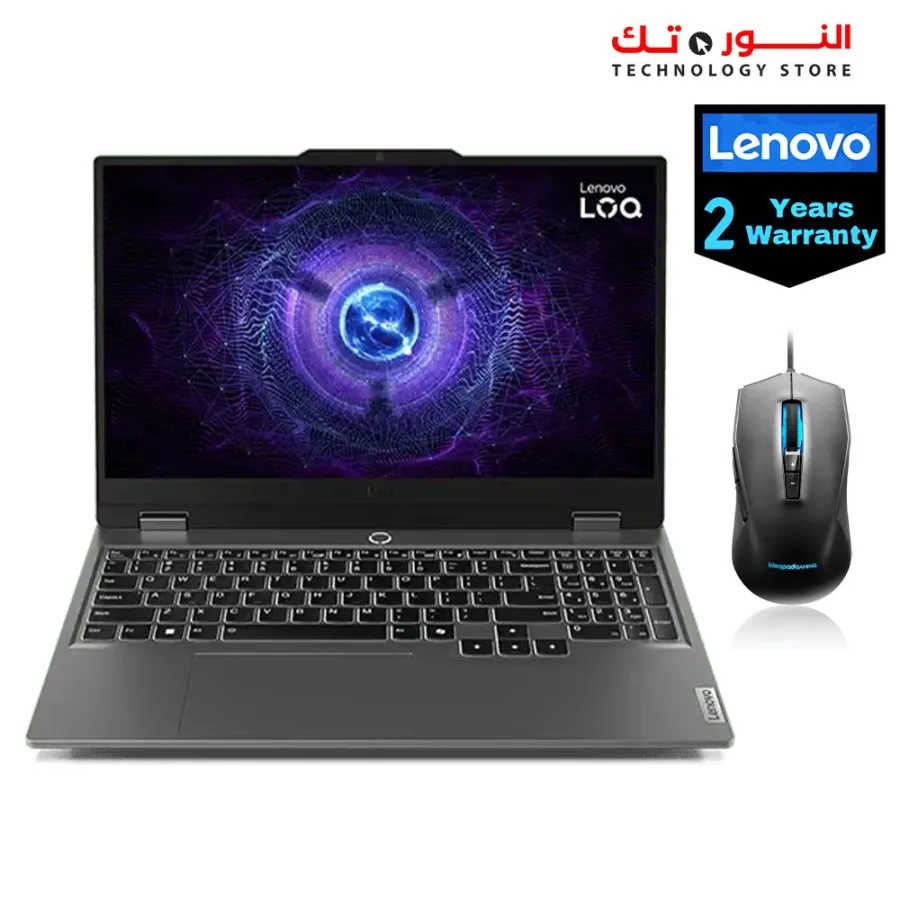 Lenovo LOQ 15IRX9 Core™ i7-14700HX  - RAM 16G DDR5 - 1TB SSD NVMe - NVIDIA® GeForce RTX™ 4060 8GB GDDR6 - 15.6INCH FHD IPS 100% SRGB  144Hz  G-SYNC®- 2 Year Warranty + Lenovo Mouse