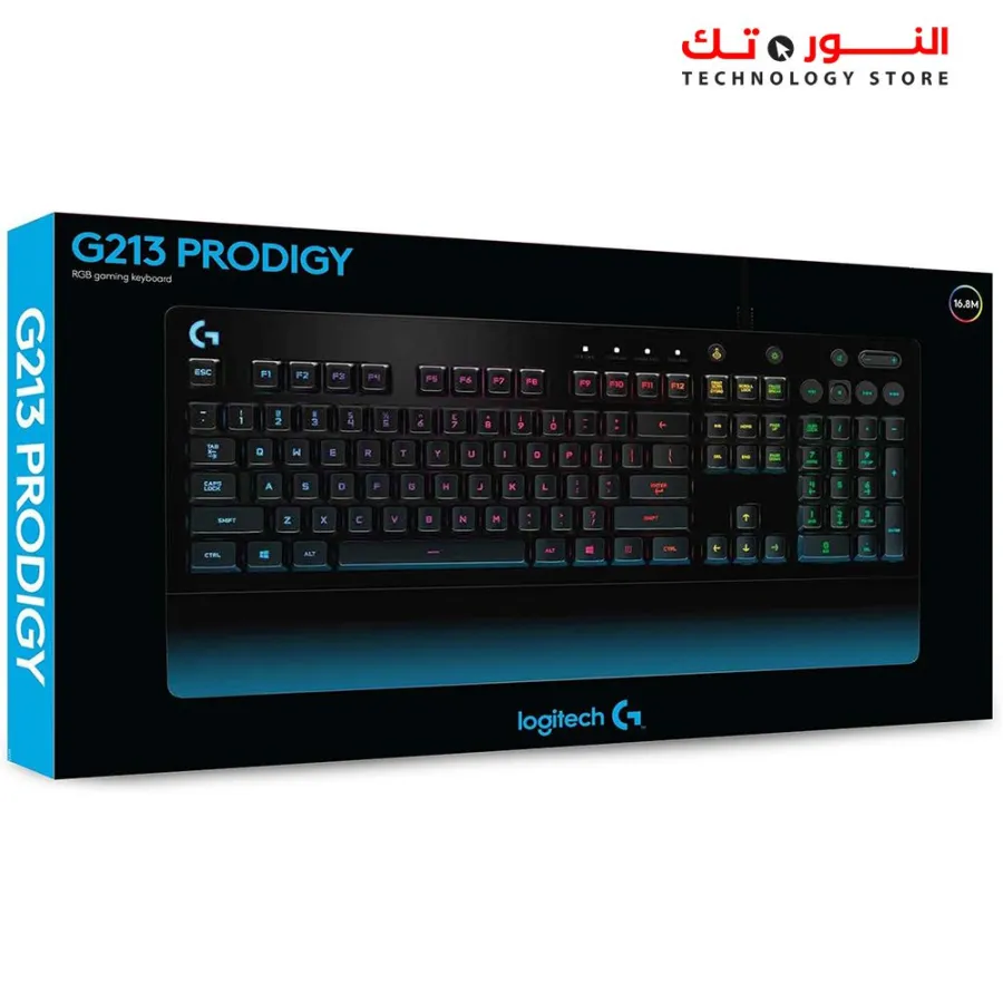 Logitech G213 Prodigy RGB Gaming Keyboard - Black