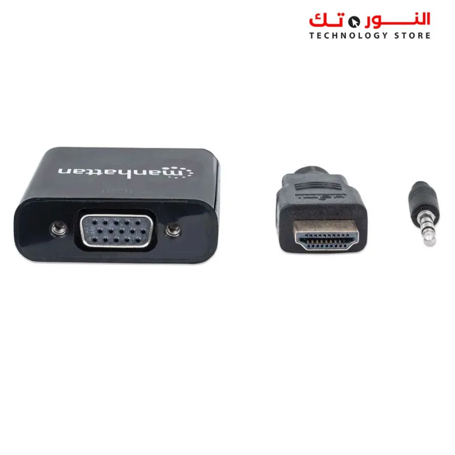 Manhattan 151450 HDMI Male to VGA Female Converter with 3.5mm audio - Black