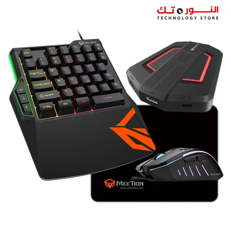 Meetion CO015 (4 IN 1) keyboard+mouse+adapter+Mouse Pad Console Gaming Combo Kits