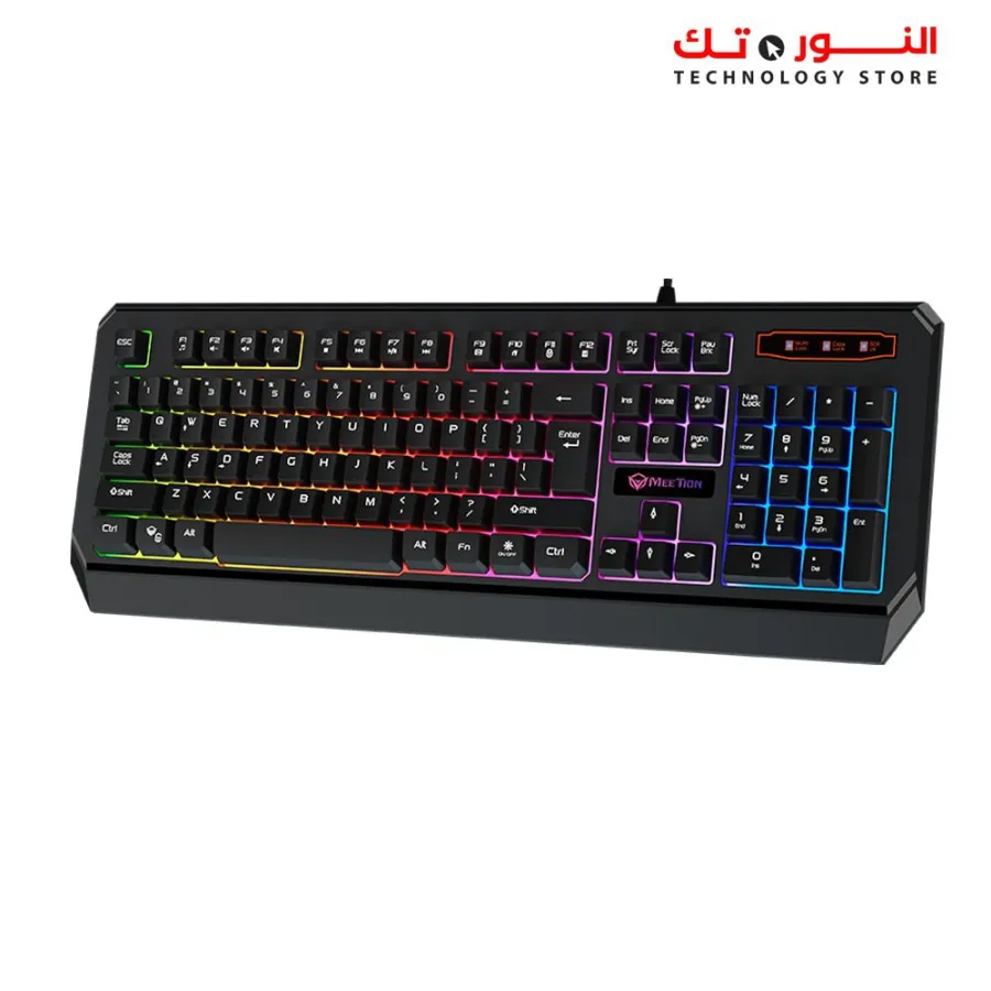 Meetion K9320 Rainbow Backlit Arabic Wired Gaming Keyboard