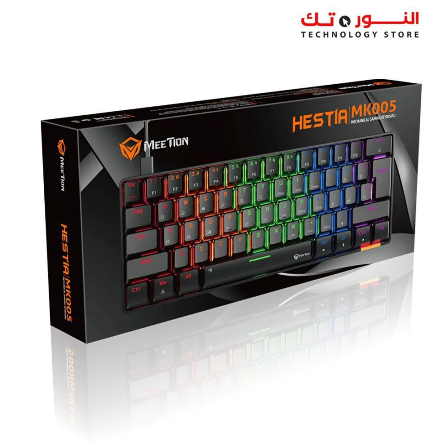 Meetion MK005 60% Blue switch Arabic Wired Mechanical Keyboard