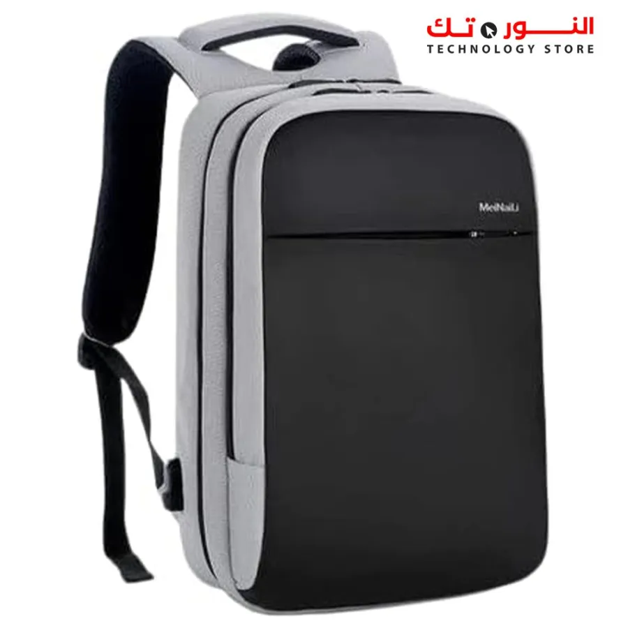 MEINAILI - 1802 15.6″ Laptop Backpack Waterproof With USB Outport gray