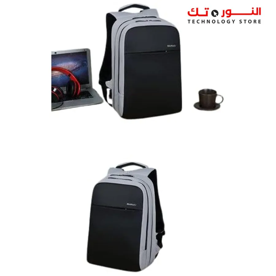 MEINAILI - 1802 15.6″ Laptop Backpack Waterproof With USB Outport gray