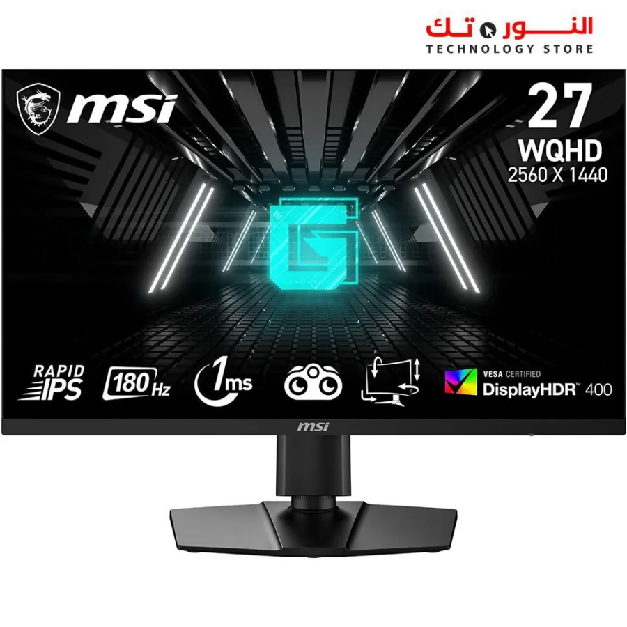 MSI G274QPF E2 27 Inch WQHD Gaming Monitor - 2560 x 1440 Rapid IPS Panel, 180 Hz / 1ms, 119% sRGB Colour Gamut, Display HDR 400, Adjustable Stand - DP 1.4a, HDMI 2.0b, USB Type-C