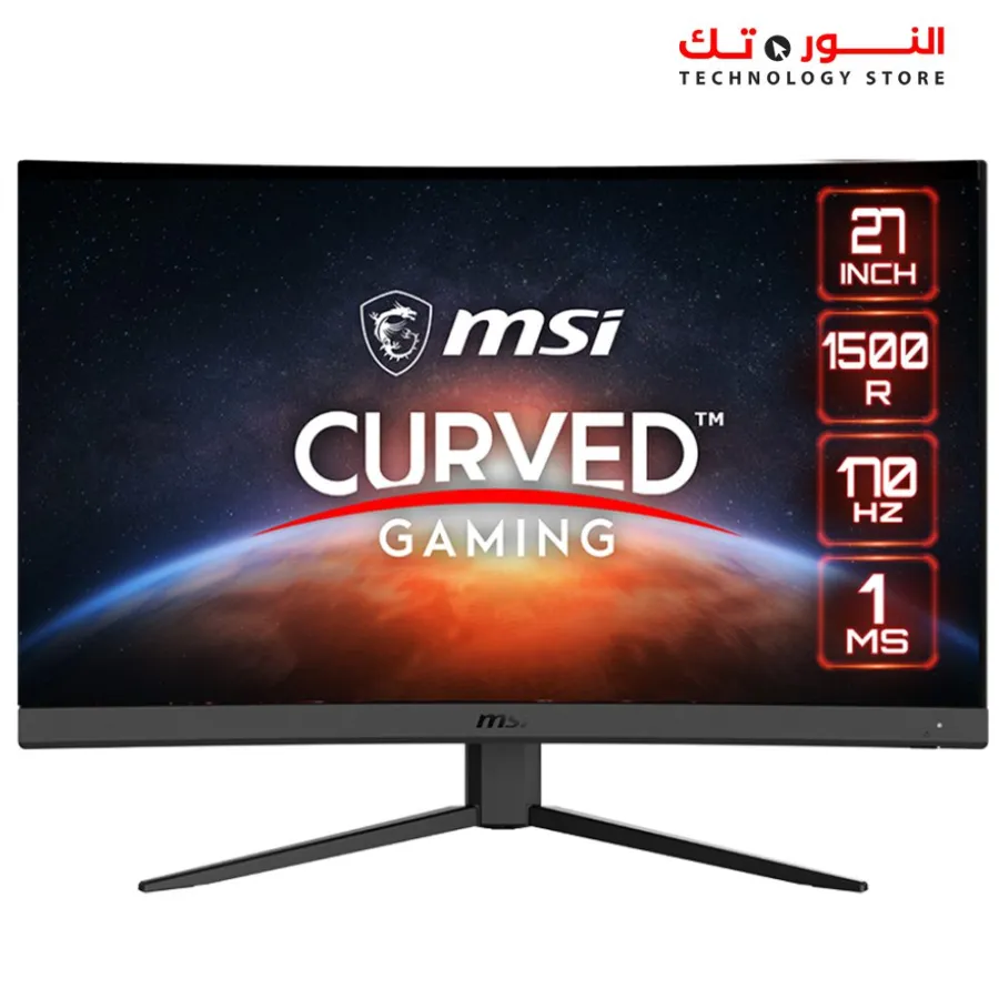 MSI G27CQ4 E2  27inch 1500R Curved Gaming Monitor - 2560x1440 (WQHD) - VA - 170Hz - 1ms - FreeSync Premium - HDMI - DisplayPort - Height Adjustable