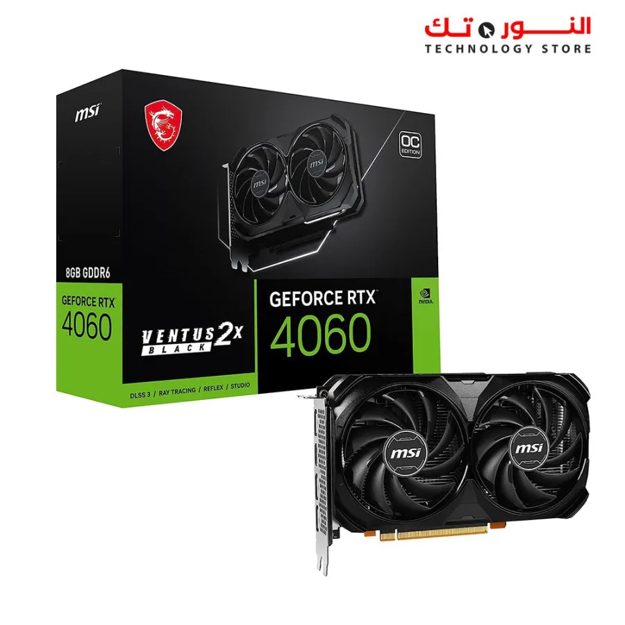 MSI Gaming GeForce RTX™ 4060 VENTUS 2X BLACK 8G OC