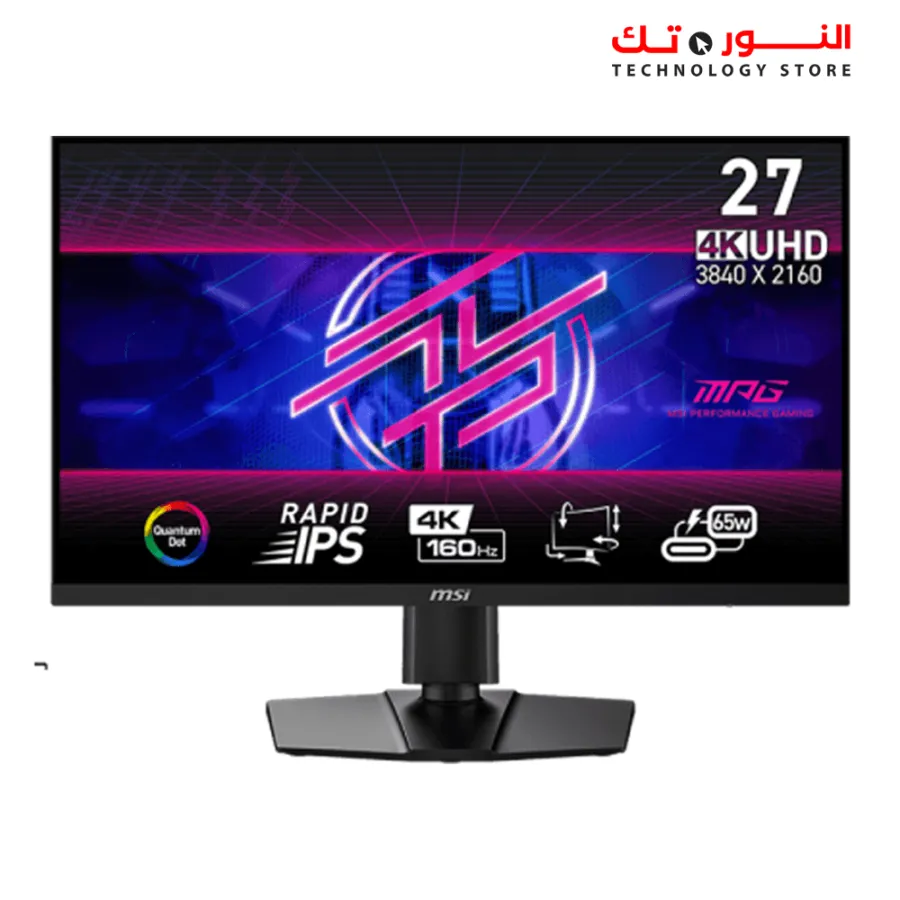 MSI MPG274URF QD 27-inch 3840 x 2160 (UHD) - 0.5MS Computer Monitor, 160Hz, Adaptive-Synch, HDMI, DisplayPort, VESA Mountable, Tilt, Height Adjustable