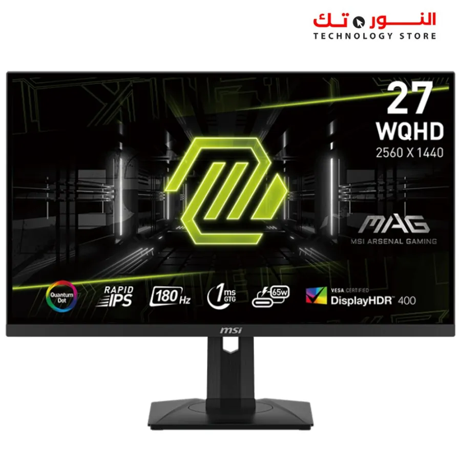 MSI MAG 274QRF QD E2 27 Inch WQHD Gaming Monitor - 2560 x 1440 Rapid IPS Quantum Dot Panel, 180 Hz / 1ms, 120% sRGB Colour Gamut, DisplayHDR 400 - DP 1.4a, HDMI 2.0b, USB Type-C